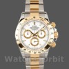Replique Hommes Rolex Daytona 40mm Hommes-116523-Stainless Steel-White Dial White Blanc