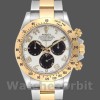 Replique Hommes Rolex Daytona 40mm Hommes-116523-White Arabic-Panda Dial White