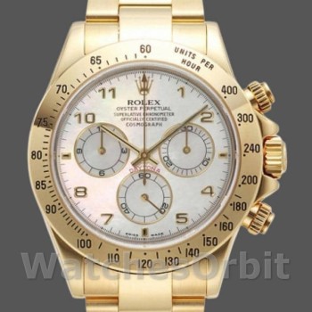Replique Hommes Rolex Daytona 40mm Hommes-116528-Mother of Pearl Dial MOP