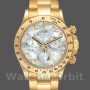 Replique Hommes Rolex Daytona 40mm Hommes-116528-Yellow Gold-MOP-Diamond Dial MOP