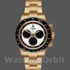 Replique Hommes Rolex Daytona 40mm Hommes-116528-Yellow Gold-White Dial White White