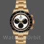 Replique Hommes Rolex Daytona 40mm Hommes-116528-Yellow Gold-White Dial White White