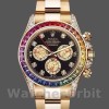 Replique Hommes Rolex Daytona-116598, 40mm, or jaune, cadran diamant noir, Hommes Black