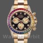 Replique Hommes Rolex Daytona-116598, 40mm, or jaune, cadran diamant noir, Hommes Black