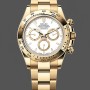 Replique Hommes - Rolex Daytona-126508 0001, Or jaune 18K, Cadran blanc, Blanc
