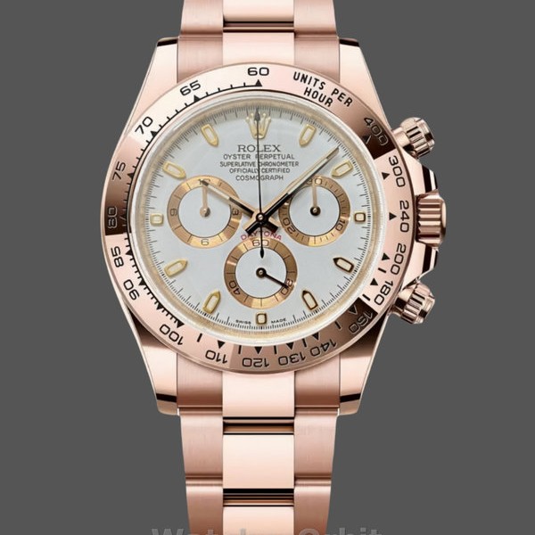 Replique Hommes Rolex Daytona 126508 Or Rose 18K Cadran Blanc Chronographe Hommes Cadran Blanc