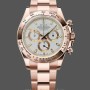 Replique Hommes Rolex Daytona 126508 Or Rose 18K Cadran Blanc Chronographe Hommes Cadran Blanc