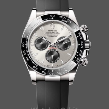 Replique Hommes - Rolex Daytona-126519LN 0006, 40mm, or blanc Oysterflex, cadran Silver Ghost, gris