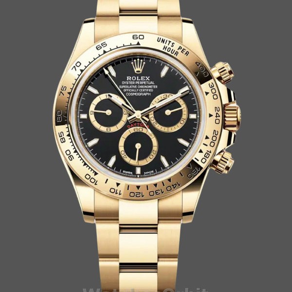 Replique Hommes - Rolex Daytona-126508 0004, 40mm, bracelet Oyster en or jaune, cadran bâton noir, noir