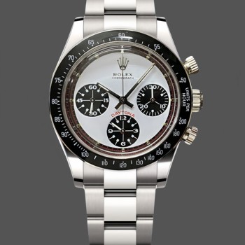 Replique Hommes Rolex Daytona-6241, White Exotic Paul Newman Dial, Hommes Blanc