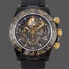 Replique Hommes Rolex Daytona Blaken 40MM Mirror Skeleton Dial Noir Cadran Squelette Hommes