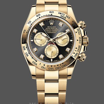 Replique Hommes - Rolex Cosmograph Daytona-126508 0003, or jaune, cadran noir, noir