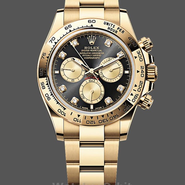 Replique Hommes - Rolex Cosmograph Daytona-126508 0003, or jaune, cadran noir, noir