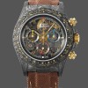Replique Homme - Rolex Daytona Cosmograph DIW Carbon Case Skeleton Dial Brown Strap Skeleton