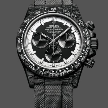Replique Hommes - Rolex Daytona DIW Carbon Fiber Black Dial 40MM Black/White