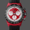 Replique Hommes Rolex Daytona-DIW x Kakha Kaladze, Oyster personnalisé, quartz rouge, fibre de carbone, 40 mm, rouge et blanc