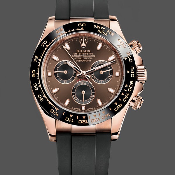 Replique Hommes - Rolex Daytona-116515, Caoutchouc Everose, Cadran Chocolat Chocolat