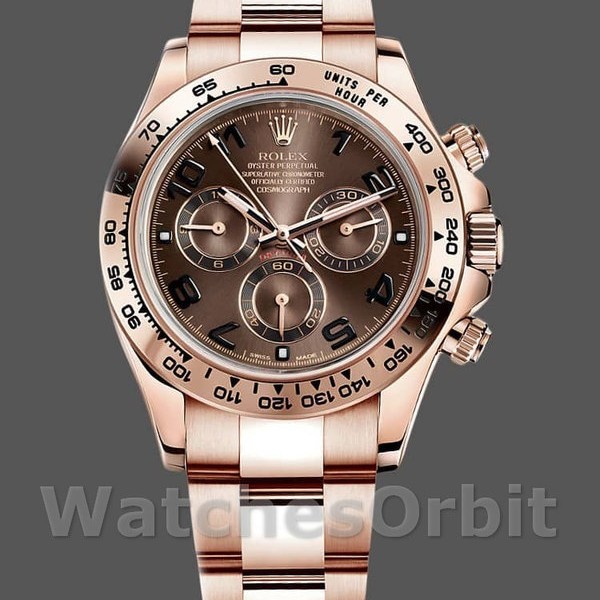 Replique Hommes Rolex Daytona-m116505, 40mm, or Everose, cadran brun, Hommes Marron