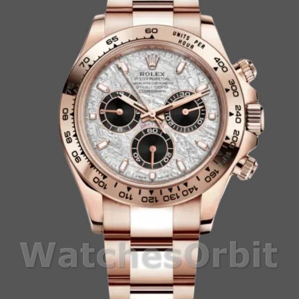 Replique Hommes Rolex Daytona-m116505, 40mm, or Everose, cadran gris météorite, Gris météorite Hommes