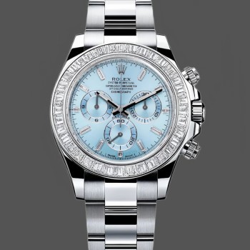 Replique Hommes - Rolex Daytona-116576TBR, platine, cadran bleu glacier, cadran bleu glacier