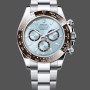 Replique Hommes - Rolex Platinum Cosmograph Daytona-126506 0002, Ice Blue, Diamond Baguette Dial, Ice Blue Diamond Baguette
