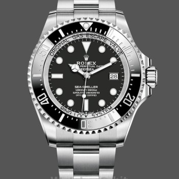Replique Hommes Rolex Deepsea 44mm Hommes-126660-Cadran noir-Oyster Steel Black