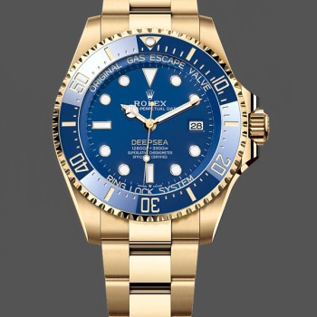 Replique Hommes Rolex Deepsea-136668LB, 2024 Release, Gold, Blue Dial Bleu