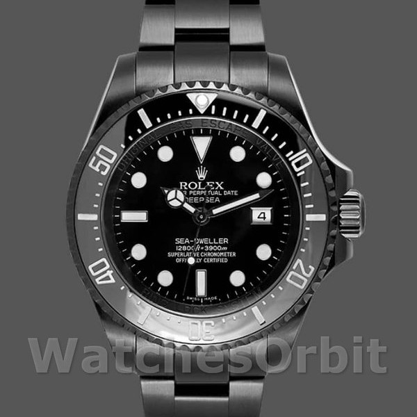Replique Hommes Rolex Sea-Dweller Deepsea 44mm Hommes-116660-PVD/DLC Coated Stainless Steel-Black Dial Black