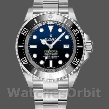 Replique Hommes Rolex Sea-Dweller Deepsea 44mm Hommes-116660-Stainless Steel-D-Blue Dial Blue