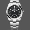 Replique Rolex Explorer-124270 0001 unisexe, 36 mm, acier inoxydable, cadran noir Noir