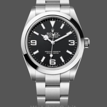 Replique Hommes - Rolex Explorer-224270, 40mm, acier inoxydable, cadran noir, noir