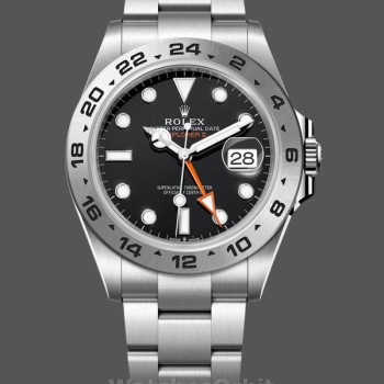 Replique Hommes Rolex Explorer II 42mm Men's-m226570 0002-Stainless Steel-Black Dial Black