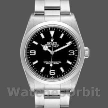 Replique Unisex's Rolex Explorer 36mm Men's-SRL156 14270-Stainless Steel-Black Dial Black