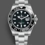 Replique Hommes Rolex GMT-Master II 40mm Hommes-116710LN-Cadran noir-Boîtier en acier inoxydable Noir