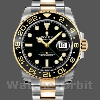 Replique Hommes Rolex GMT-Master II 40mm Hommes-116713LN-Stainless Steel-Black Dial Black