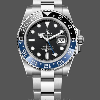 Replique Hommes Rolex GMT-Master II-126710BLNR 0003, 40mm, acier inoxydable, cadran noir, Noir Hommes