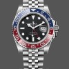 Replique Homme - Rolex GMT-Master II en acier inoxydable 40MM avec cadran noir et lunette rouge Noir
