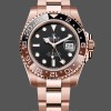 Replique Hommes Rolex GMT-Master II 40mm Hommes-126715CHNR-Cadran noir-Boîtier argenté noir