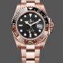 Replique Hommes Rolex GMT-Master II 40mm Hommes-126715CHNR-Cadran noir-Boîtier argenté noir