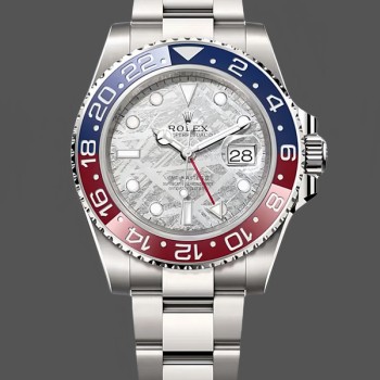 Replique Hommes - Rolex GMT-Master II-126719 0002, 40mm, or blanc, cadran gris météorite, Gris météorite Hommes