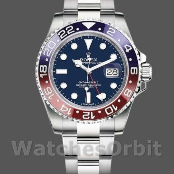 Replique Rolex GMT-Master II 40mm Hommes-126719BLRO-Or blanc-Cadran bleu unisexe