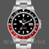Replique Hommes Rolex GMT-Master II-16710, 40mm, cadran noir, lunette Black Red Coke, Noir Hommes