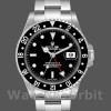 Replique Hommes Rolex GMT-Master II-16710, 40mm, cadran noir, boîte en acier inoxydable, Noir Hommes