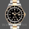 Replique Hommes Rolex GMT-Master II 40mm Hommes-16713LN-Steel & Yellow Gold-Black Dial Black