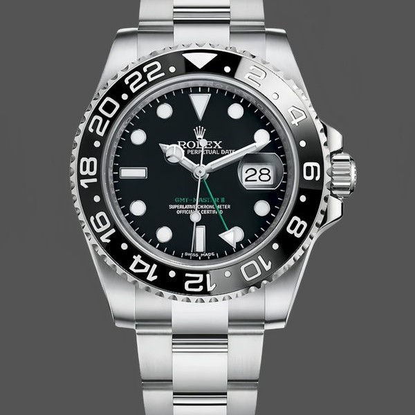 Replique Hommes Rolex GMT-Master II 40mm Black Bezel 116710LN Montre Homme Cadran Noir