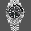 Replique Hommes - Rolex GMT Master II-M126710GRNR 0003, 40mm, acier et or jaune 18K, automatique, cadran noir Noir