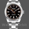 Replique Hommes Rolex Milgauss 40mm Hommes-116400-Stainless Steel-Black Dial Black Noir