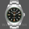 Replique Hommes Rolex Milgauss 40mm Hommes-116400GV-Stainless Steel-Black Dial Black