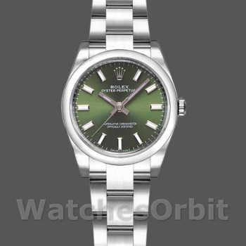 Replique Rolex Oyster Perpetual 26mm Femmes-176200 Cadran vert olive-Bracelet d'huître Vert