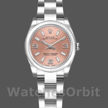 Replique Rolex Oyster Perpetual 26mm Femmes-176200-Cadran rose-Colonne bombée rose